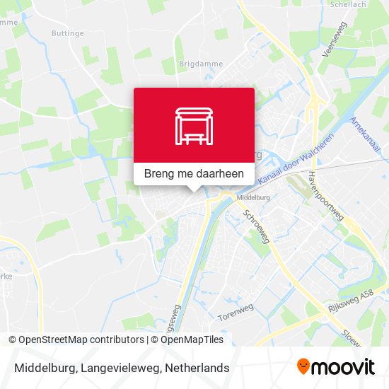 Middelburg, Langevieleweg kaart