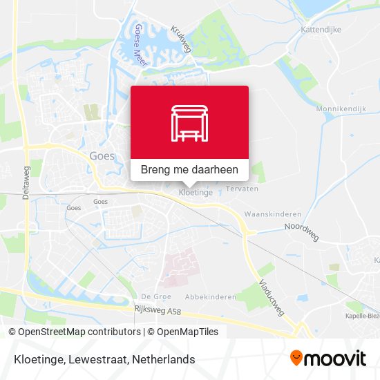 Kloetinge, Lewestraat kaart