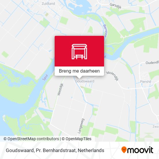 Goudswaard, Pr. Bernhardstraat kaart