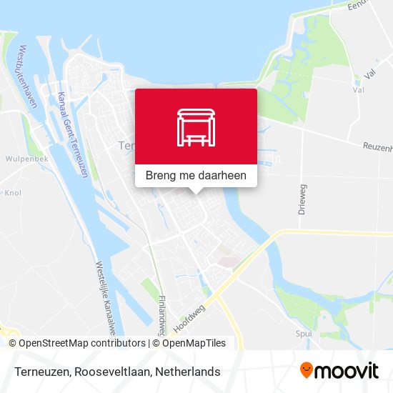 Terneuzen, Rooseveltlaan kaart