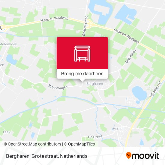 Bergharen, Grotestraat kaart