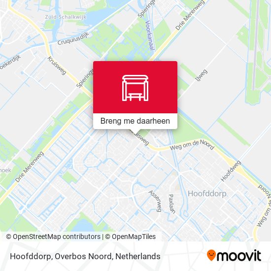 Hoofddorp, Overbos Noord kaart