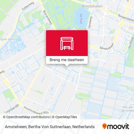 Amstelveen, Bertha Von Suttnerlaan kaart