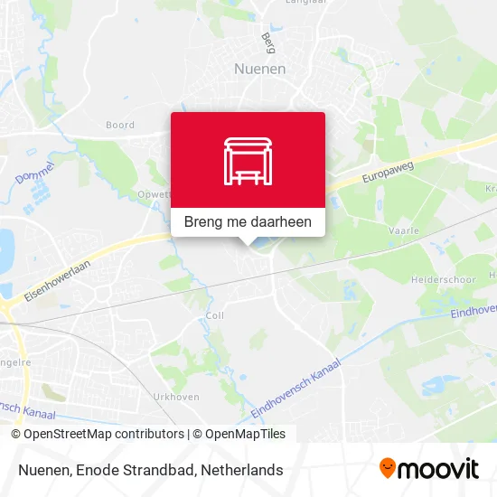 Nuenen, Enode Strandbad kaart