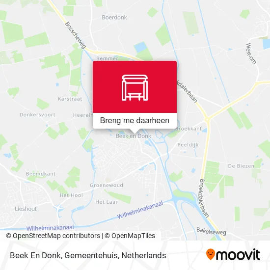 Beek En Donk, Gemeentehuis kaart