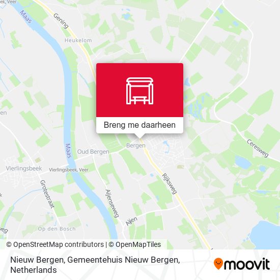 Nieuw Bergen, Gemeentehuis Nieuw Bergen kaart