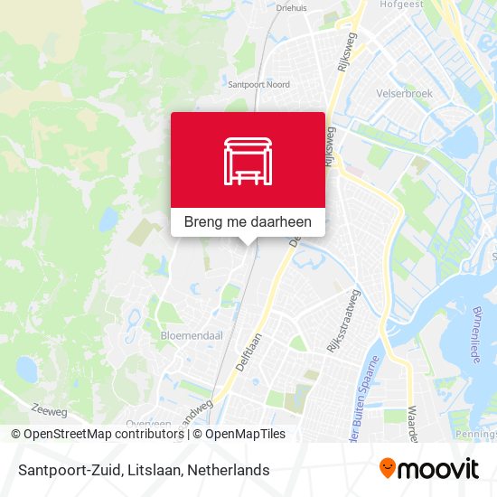 Santpoort-Zuid, Litslaan kaart