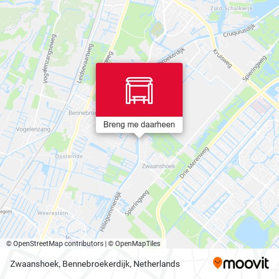 Zwaanshoek, Bennebroekerdijk kaart