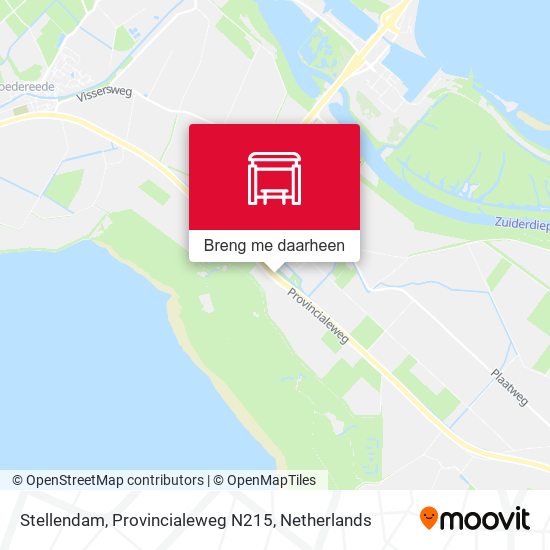 Stellendam, Provincialeweg N215 kaart