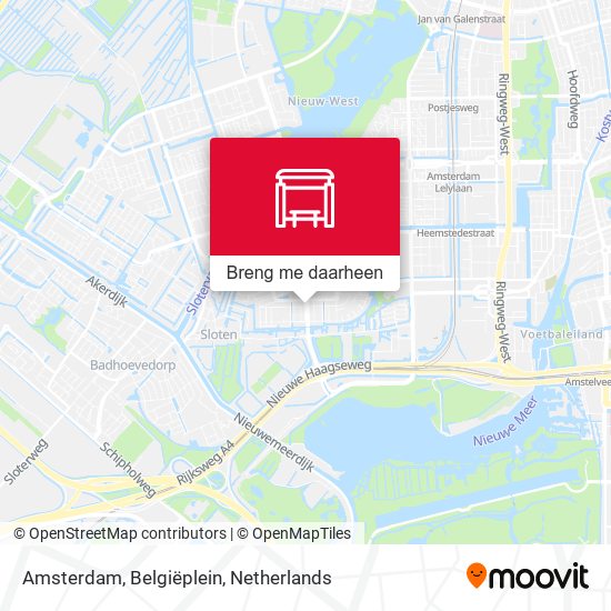 Amsterdam, Belgiëplein kaart