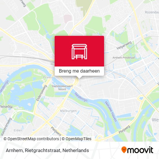 Arnhem, Rietgrachtstraat kaart