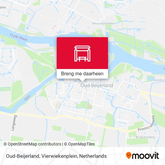 Oud-Beijerland, Vierwiekenplein kaart