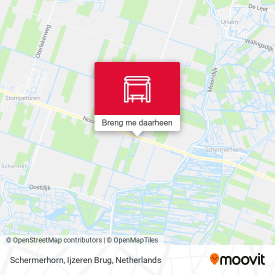 Schermerhorn, Ijzeren Brug kaart