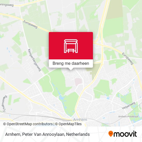 Arnhem, Peter Van Anrooylaan kaart