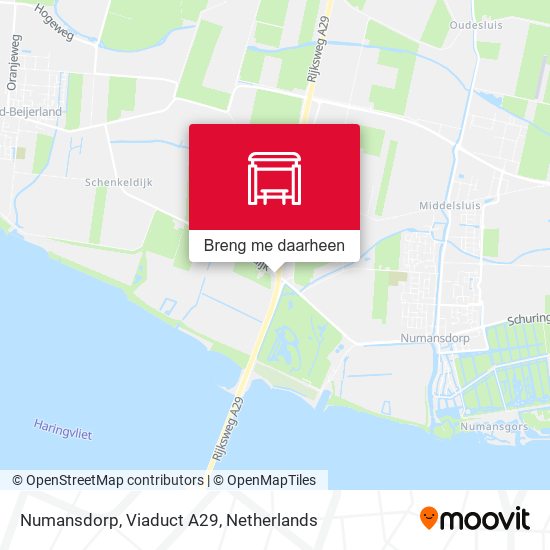 Numansdorp, Viaduct A29 kaart