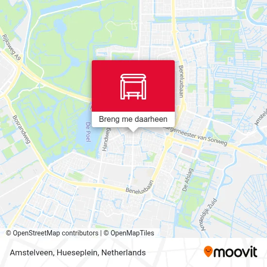 Amstelveen, Hueseplein kaart