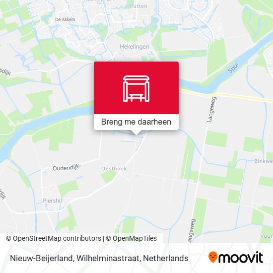 Nieuw-Beijerland, Wilhelminastraat kaart