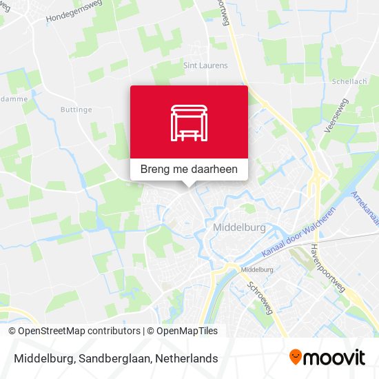 Middelburg, Sandberglaan kaart