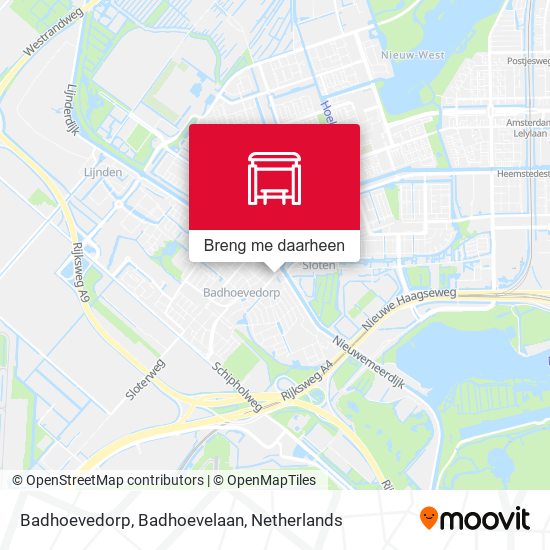 Badhoevedorp, Badhoevelaan kaart