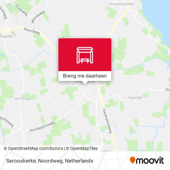 Serooskerke, Noordweg kaart