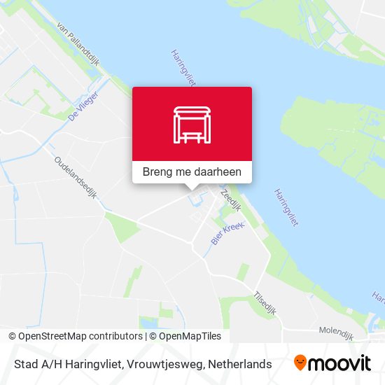 Stad A / H Haringvliet, Vrouwtjesweg kaart