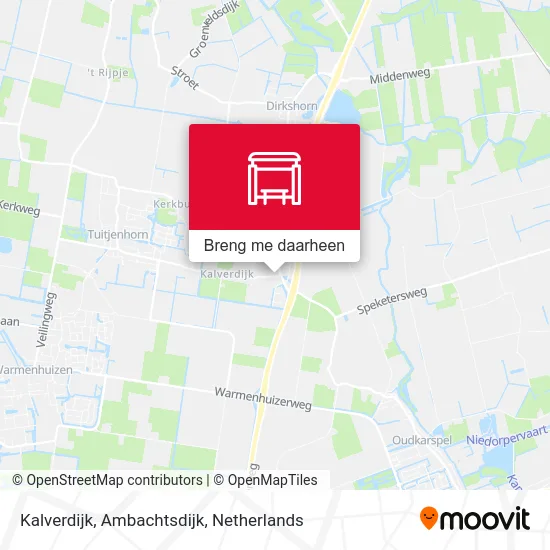 Kalverdijk, Ambachtsdijk kaart