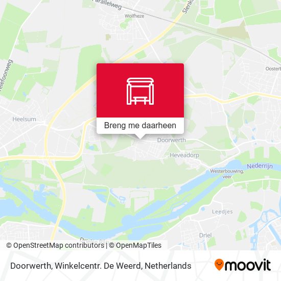 Doorwerth, Winkelcentr. De Weerd kaart