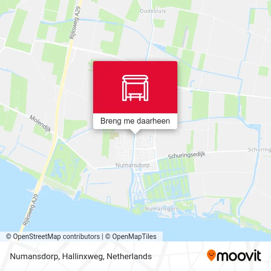 Numansdorp, Hallinxweg kaart