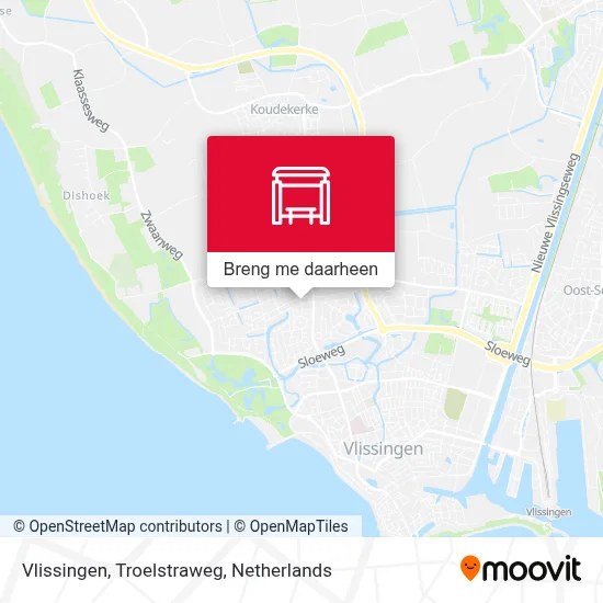 Vlissingen, Troelstraweg kaart