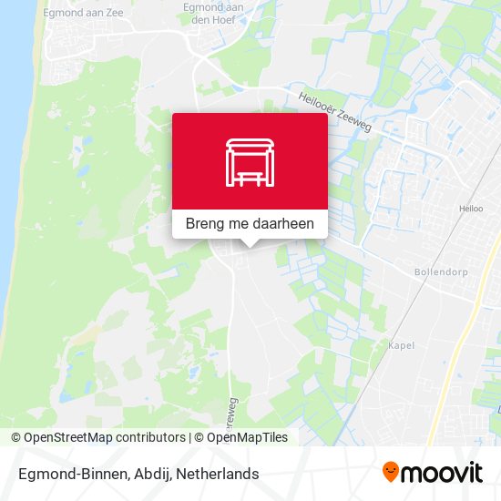 Egmond-Binnen, Abdij kaart