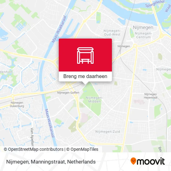 Nijmegen, Manningstraat kaart