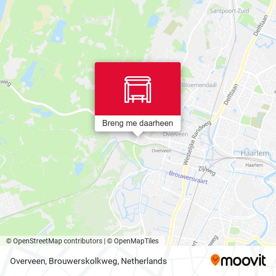 Overveen, Brouwerskolkweg kaart