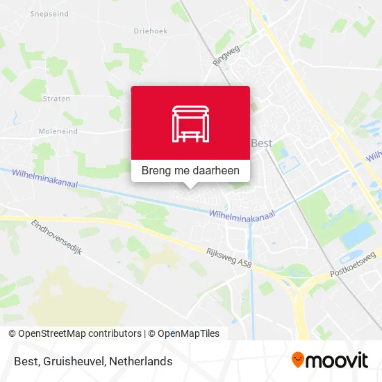 Best, Gruisheuvel kaart