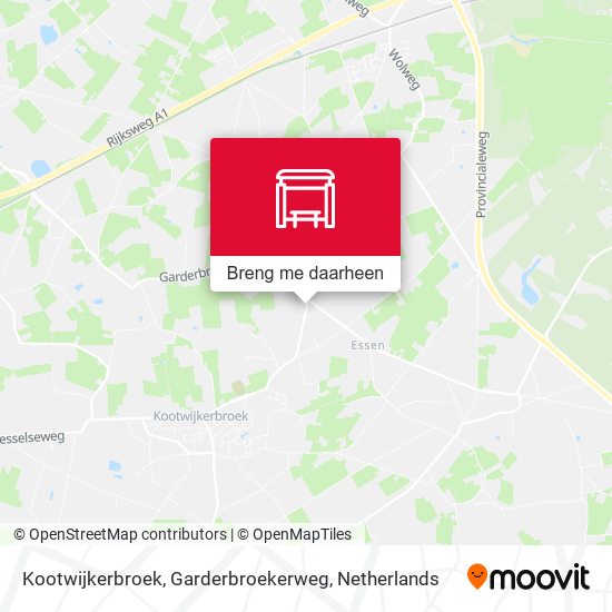 Kootwijkerbroek, Garderbroekerweg kaart