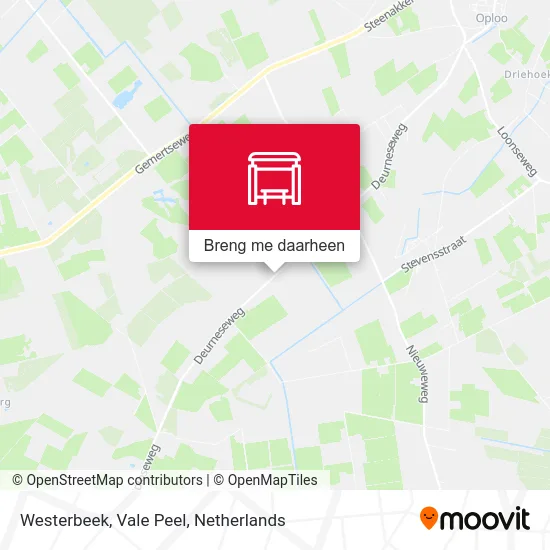 Westerbeek, Vale Peel kaart