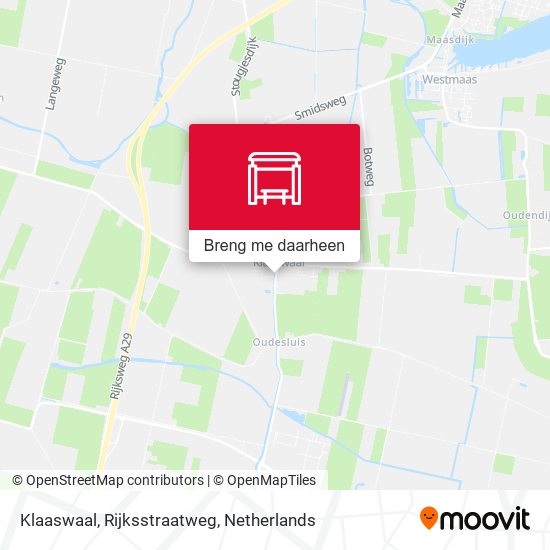 Klaaswaal, Rijksstraatweg kaart