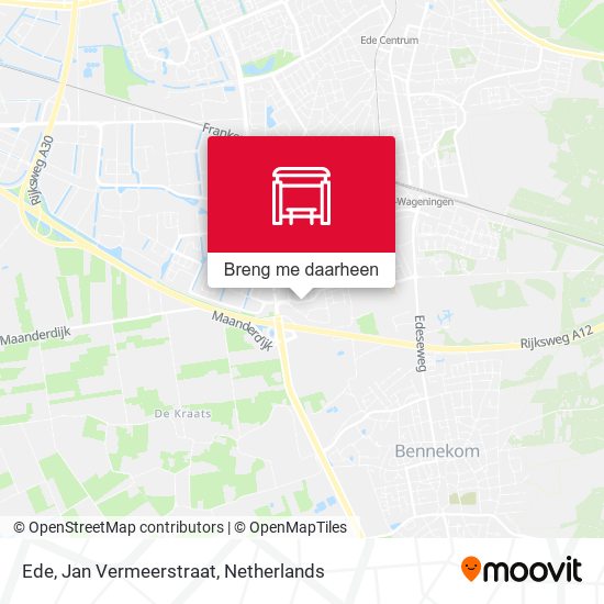 Ede, Jan Vermeerstraat kaart