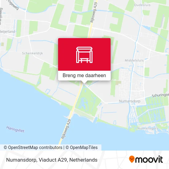 Numansdorp, Viaduct A29 kaart