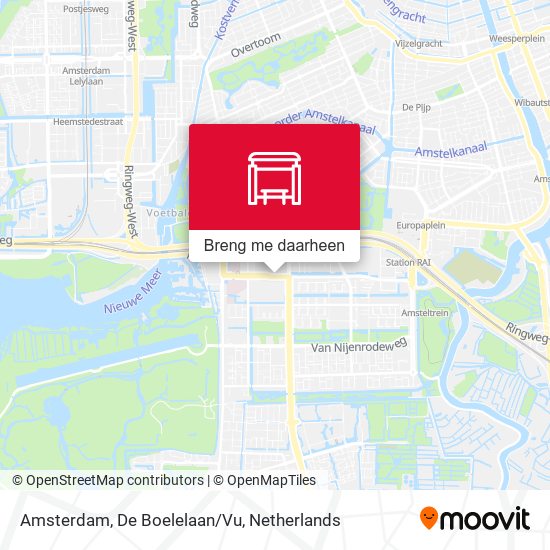 Amsterdam, De Boelelaan/Vu kaart
