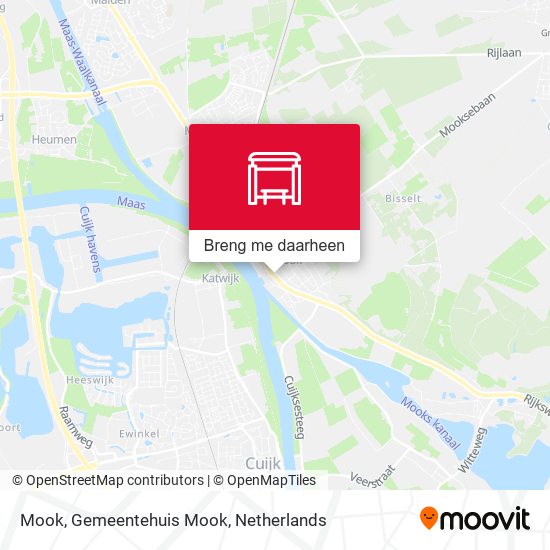 Mook, Gemeentehuis Mook kaart