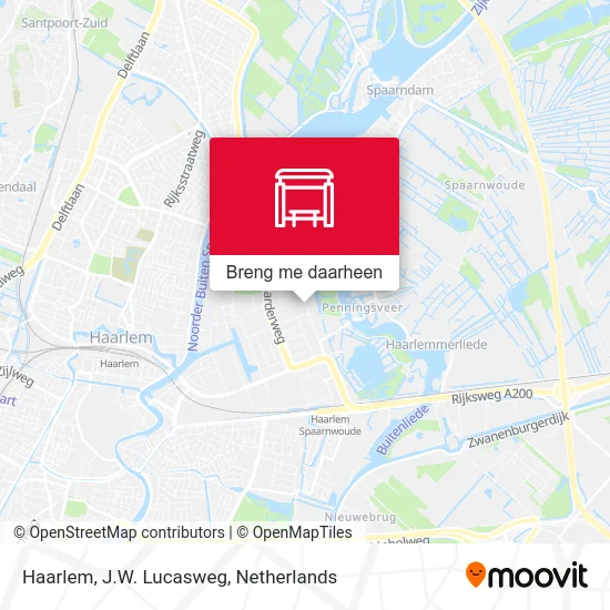 Haarlem, J.W. Lucasweg kaart