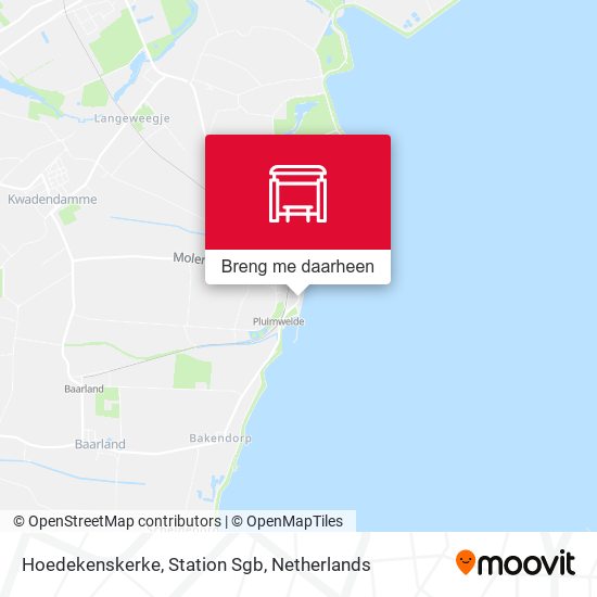 Hoedekenskerke, Station Sgb kaart