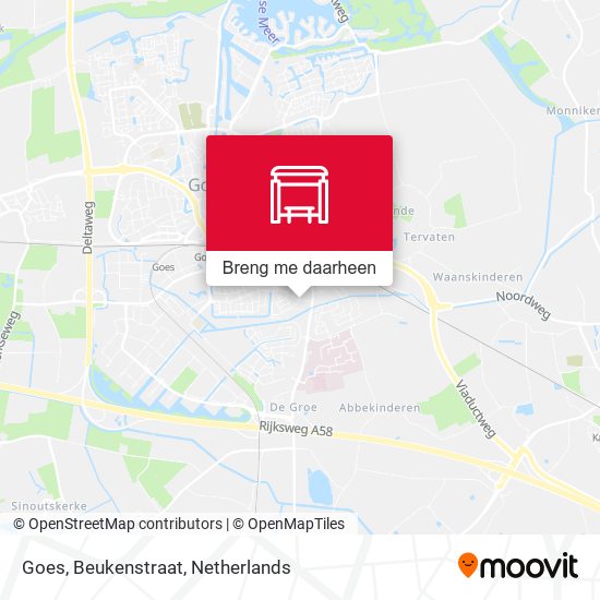 Goes, Beukenstraat kaart