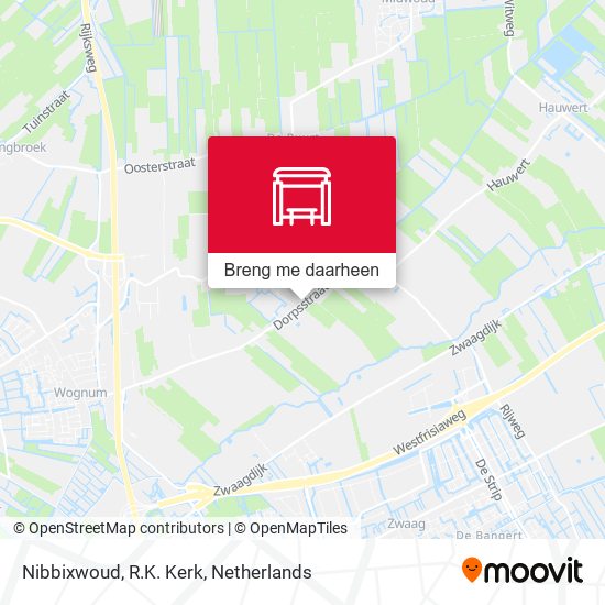 Nibbixwoud, R.K. Kerk kaart