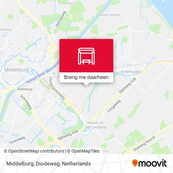 Middelburg, Diodeweg kaart