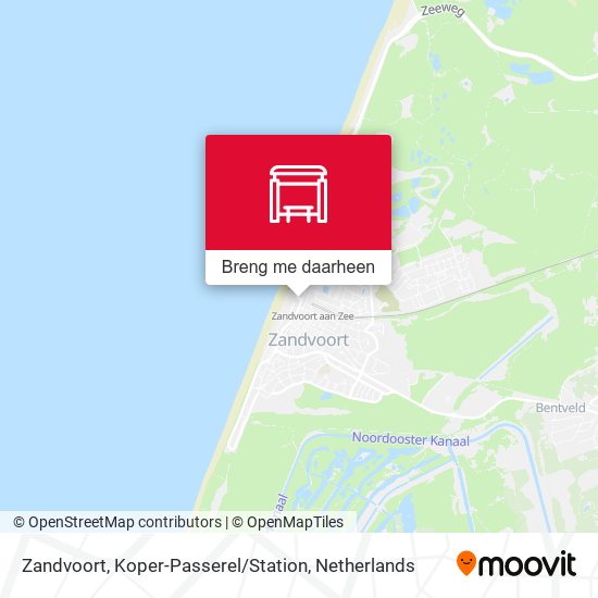 Zandvoort, Koper-Passerel / Station kaart