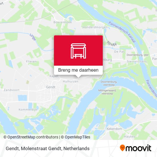 Gendt, Molenstraat Gendt kaart