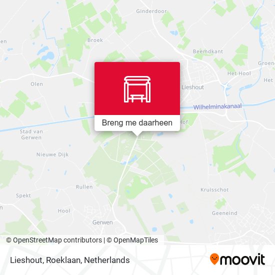 Lieshout, Roeklaan kaart