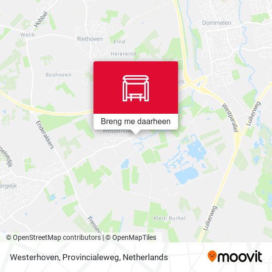 Westerhoven, Provincialeweg kaart