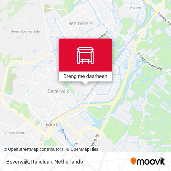 Beverwijk, Italielaan kaart